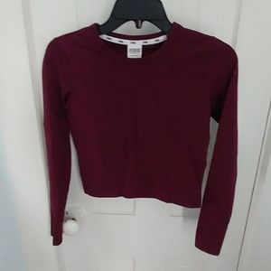 PINK long sleeve crop top